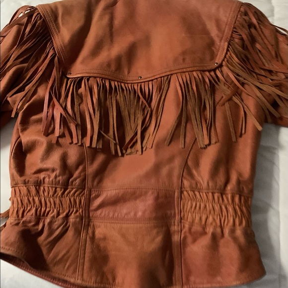 🍁Women's Genuine Leather Brown/Rust Thinsulated Lined jacket. Size Medium - Picture 2 of 10